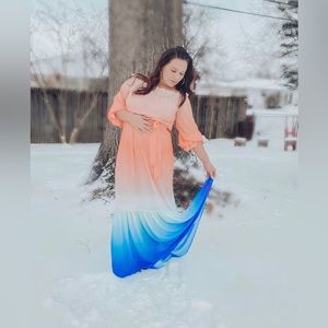 Ombré maxi dress